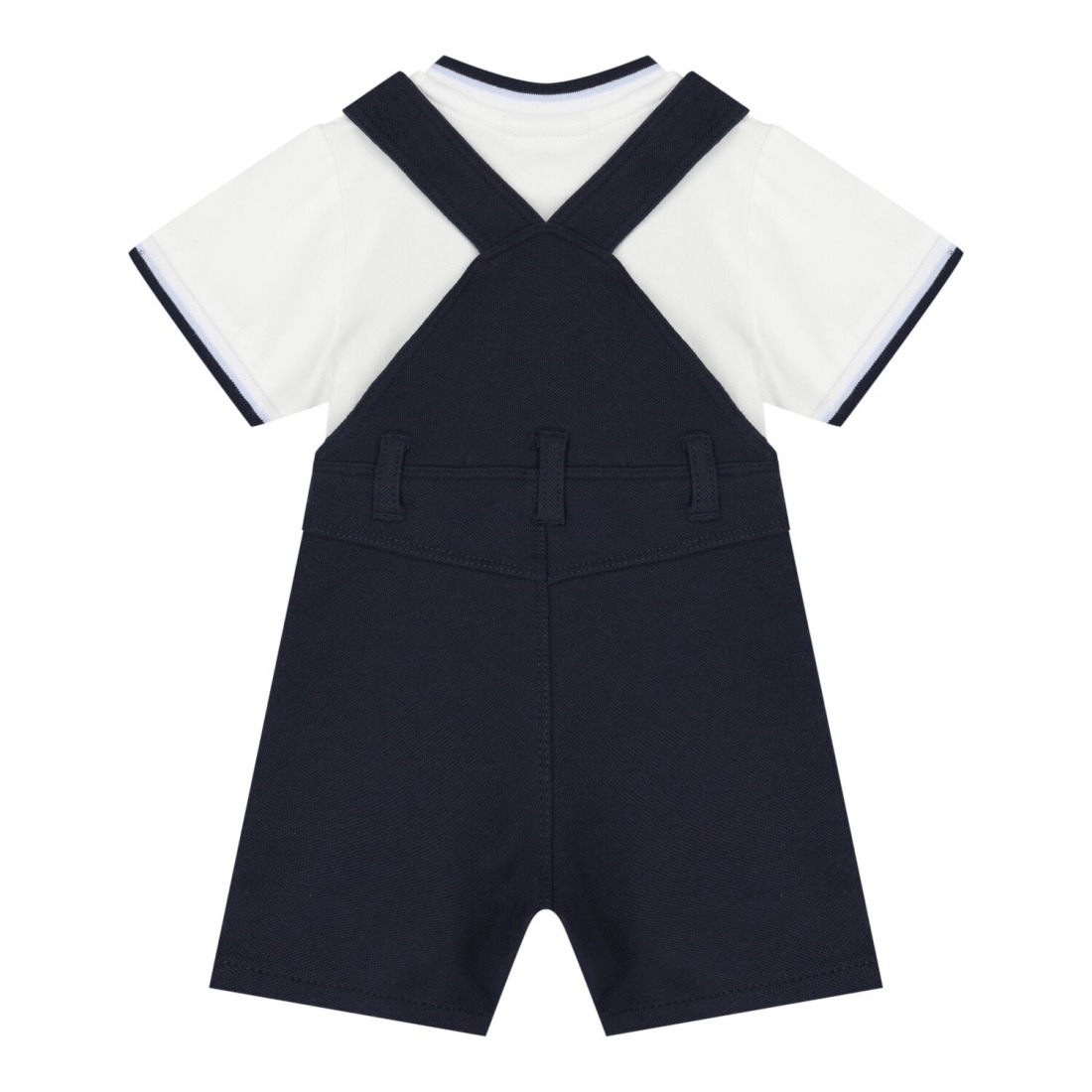 Salopette marine avec t-shirt blanc – BOSS Baby Garçon - 7